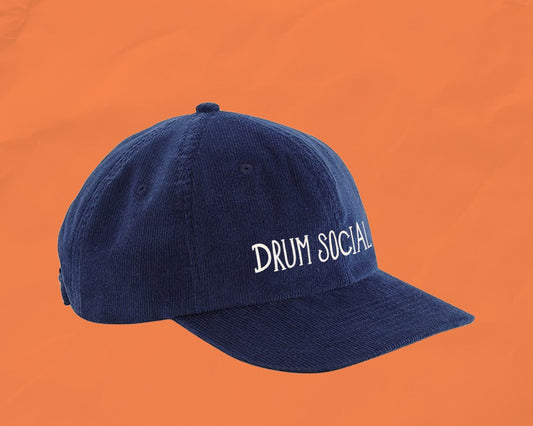 'DRUM SOCIAL' Cord Cap (NAVY)